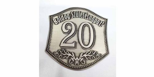 üveg 20. szülinapi óncímke - nagy