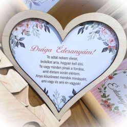 fa Szív puzzle - Köszönöm ÉDESANYÁM! - névvel is kérhető