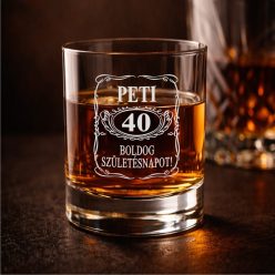 Születésnapra - whiskys pohár