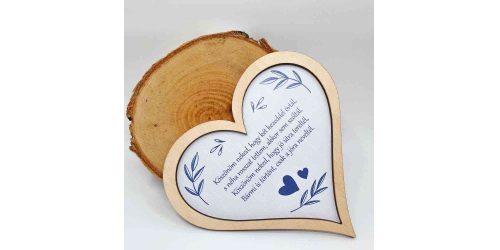 fa Szív puzzle - Köszönöm ÉDESAPÁM! - névvel is kérhető