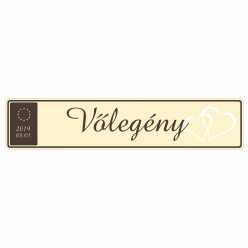 Esküvői Rendszámtábla választható grafikával - Vőlegény