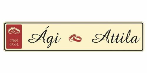 Esküvői Rendszámtábla választható grafikával - 4