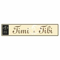 Esküvői Rendszámtábla választható grafikával - 5