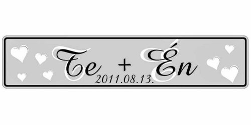 Esküvői Rendszámtábla választható grafikával - 7