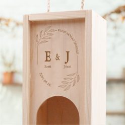 gravírozott fa Házassági évfordulóra egyedi - bortartó doboz