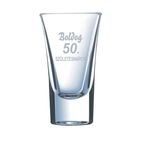 gravírozott üveg Boldog SZÜLETÉSNAPOT! -  pálinkás pohár