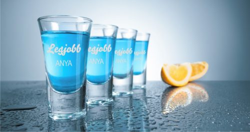 gravírozott üveg Legjobb Anya - pálinkás pohár