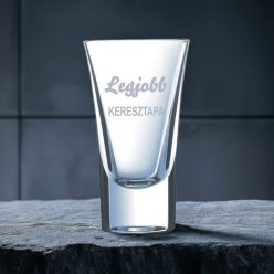gravírozott üveg Legjobb Keresztapa - pálinkás pohár