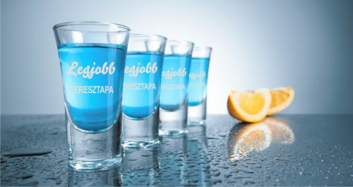 gravírozott üveg Legjobb Keresztapa - pálinkás pohár