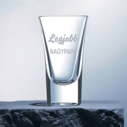 gravírozott üveg Legjobb Nagypapa - pálinkás pohár