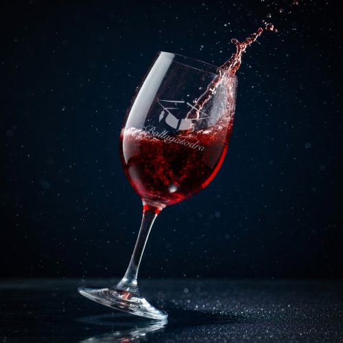 gravírozott fa Ballagásra - borospohár