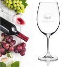 gravírozott fa Ballagásra - borospohár