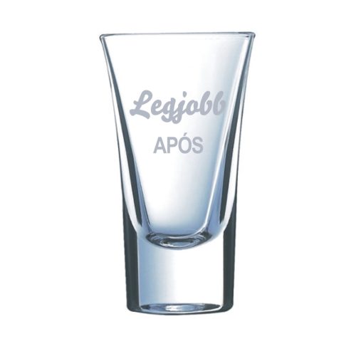 gravírozott üveg Legjobb APÓS! - pálinkás pohár