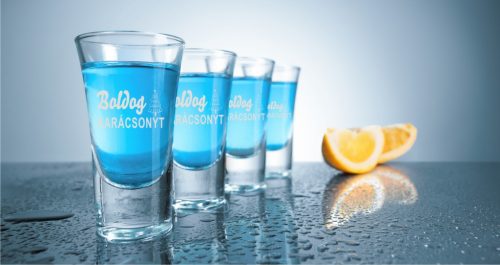 gravírozott üveg Boldog Karácsonyt - pálinkás pohár