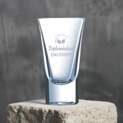 gravírozott üveg Diplomázásod EMLÉKÉRE! - pálinkás pohár