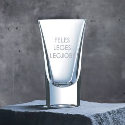 gravírozott üveg Feles Leges Legjobb - pálinkás pohár