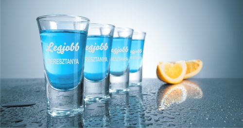 gravírozott üveg Legjobb KERESZTANYA- pálinkás pohár