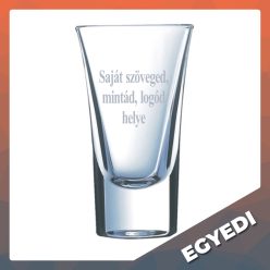 gravírozott üveg Pálinkás pohár egyedi gravírozással