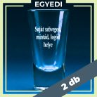 Pálinkás pohár egyedi gravírozással - 2 db