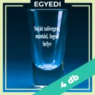 Pálinkás pohár egyedi gravírozással - 4 db