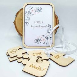 gravírozott fa Koszorúslány felkérő puzzle - eukaliptusz