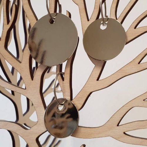 Biléta kisállatoknak kerek 2,5 cm - gravírozással