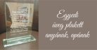 Üveg plakett ajándék - Szülőköszöntő Anyának és Apának 