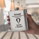 gravírozott fém Tanú felkérő - fém flaska
