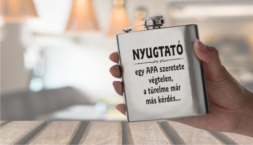gravírozott fém Apa - fém flaska