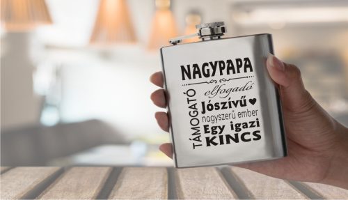 gravírozott fém Nagypapa - fém flaska