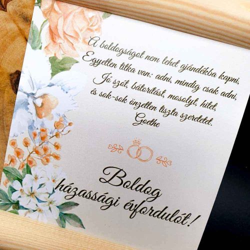 Házassági évfordulóra: Boldog Házassági ÉVFORDULÓT! dekorléces lap