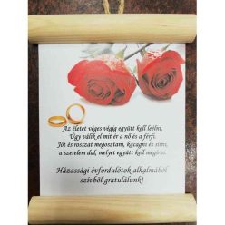 fa Házassági évfordulóra: "AZ Életet Véges VÉGIG..."  dekorléces lap