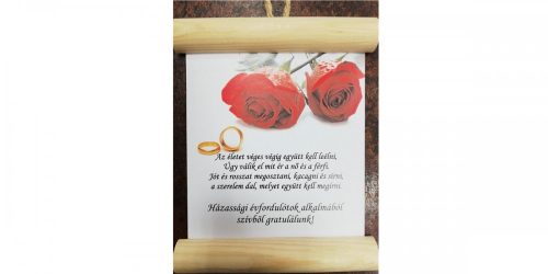 fa Házassági évfordulóra: "AZ Életet Véges VÉGIG..."  dekorléces lap