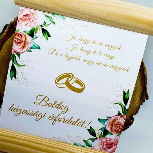 fa Házassági évfordulóra A LEGJOBB, Hogy Mi Mi Vagyunk - dekorléces lap