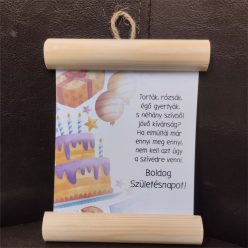 fa Boldog Születésnapot: "Torták, rózsák..."  dekorléces lap