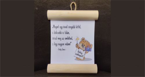 fa Boldog Szülinapot! - "Megint egy évvel..." szülinapi dekorléces lap