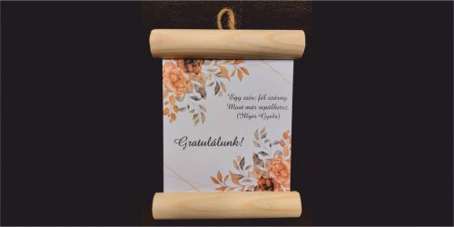 fa Gratulálunk!... esküvői dekorléces lap