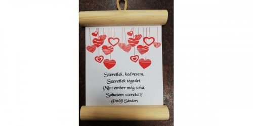fa Szerelmes dekorléces lap