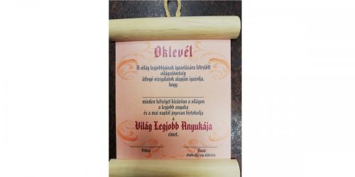 fa Elismerő oklevél: Legjobb Anyuka részére