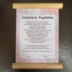 fa Lánybúcsú fogadalom - dekorléces lap