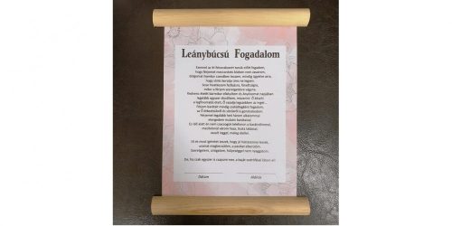 fa Lánybúcsú fogadalom - dekorléces lap