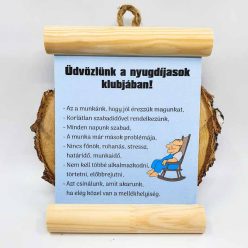 fa Nyugdíjasoknak férfi - dekorléces lap