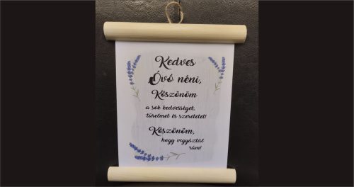 fa Óvó NÉNI- dekorléces lap