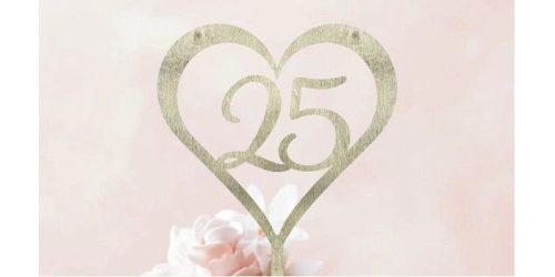 Tortadísz 25. házassági évfordulóra