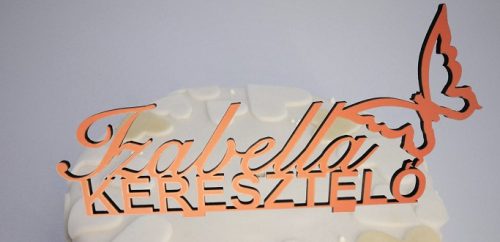 Tortadísz keresztelőre névvel