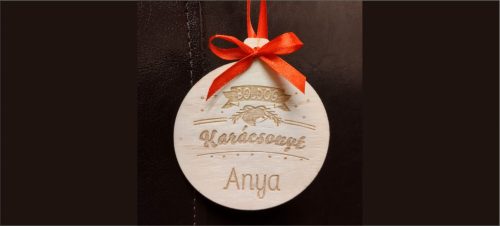 Neves karácsonyfadísz - Anya