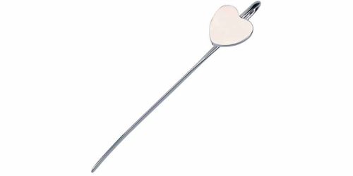 gravírozott Könyvjelző gravírozható - ezüst színű szív matt