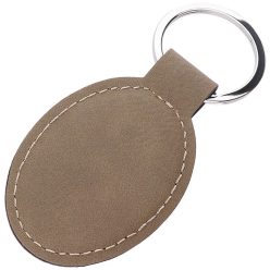 gravírozott Kulcstartó Bőr Ovális - gravírozható