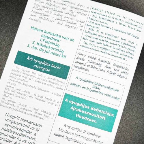 Üdvözöljük a Nyugdíjas klubban újság
