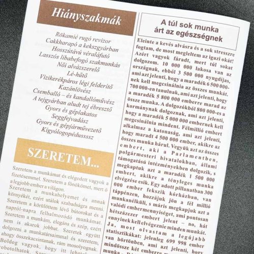 Munkahelyi búcsúztató újság